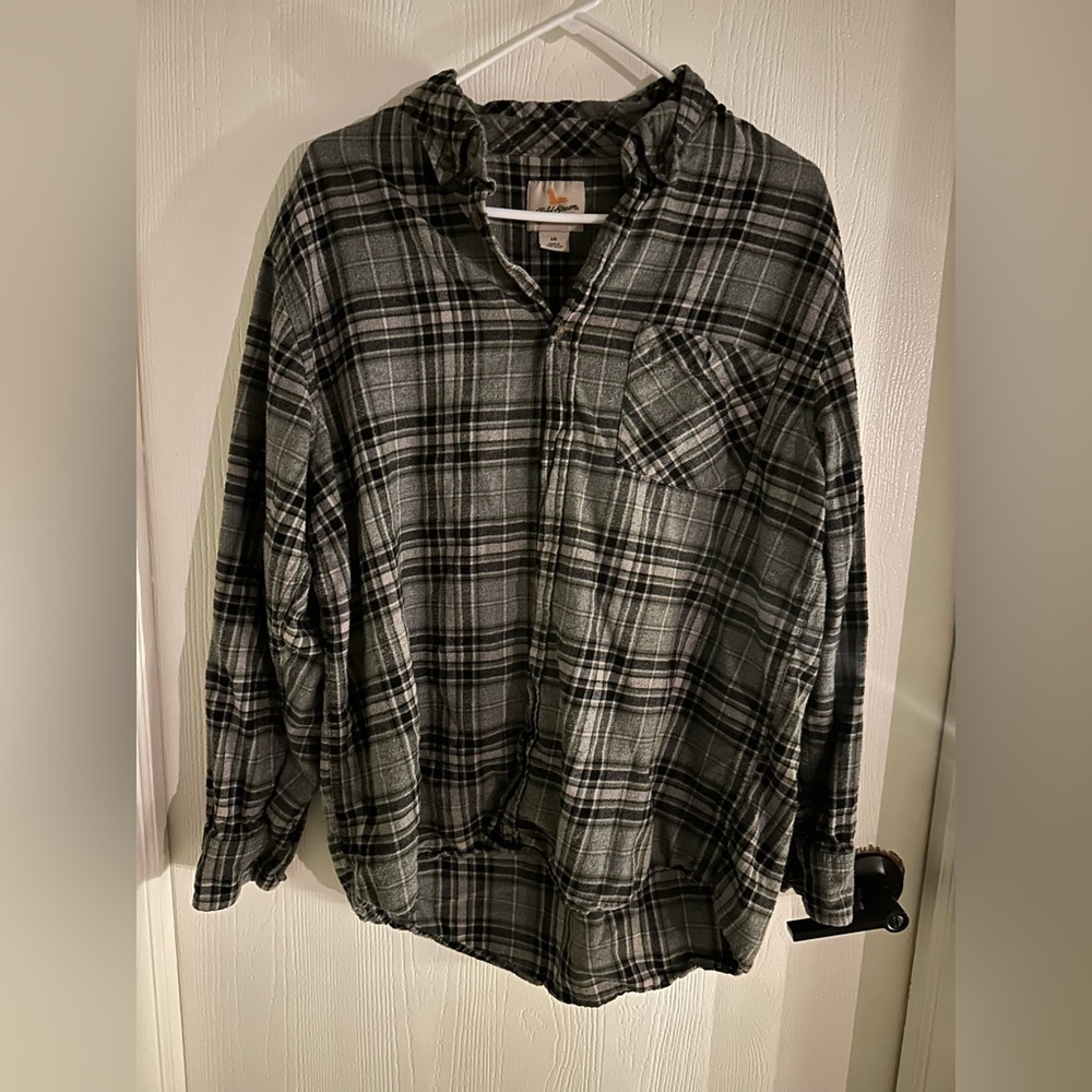 Field & Stream Black and Gray Plaid Shirt